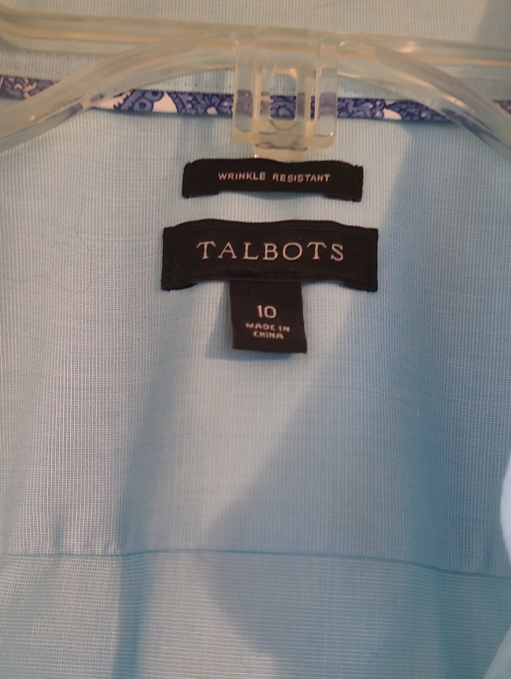 Talbots Sleeveless Button-Front Shirt - Light Blue - Picture 2 of 6